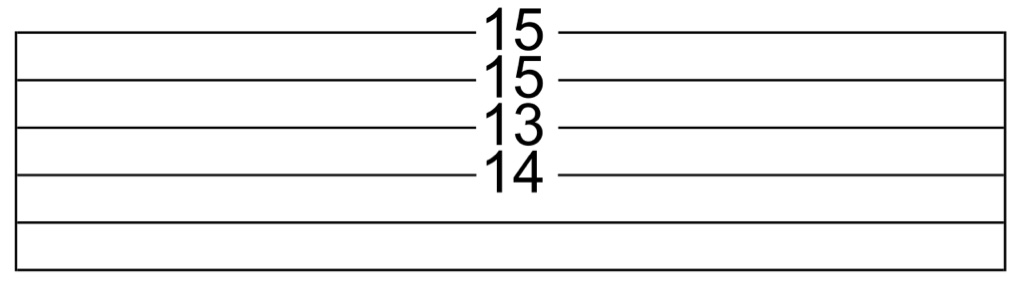 Hendrix Chord - alternate voicing one octave up