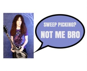 Marty Friedman definitely sweep picks