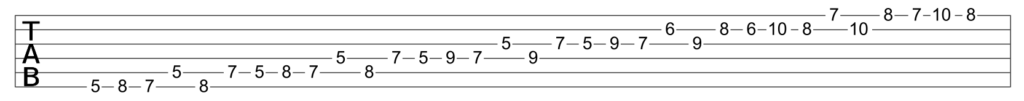 Minor Scale played in thirds, ascending