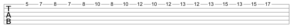 Single string minor scale ascending sequence of 3